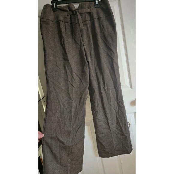Cato Womens Dress Casual Pants Slacks Wide Leg Light Brown Size 14W Adjust Waist - Picture 6 of 16